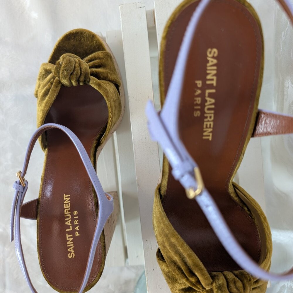 Saint Laurent Bianca St. Heaven Knot Platform Sandal BRAND NEW 42EU/11US - Picture 3 of 7